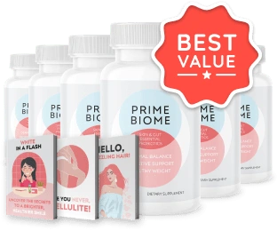 PrimeBiome 6 Bottle Best Value Package