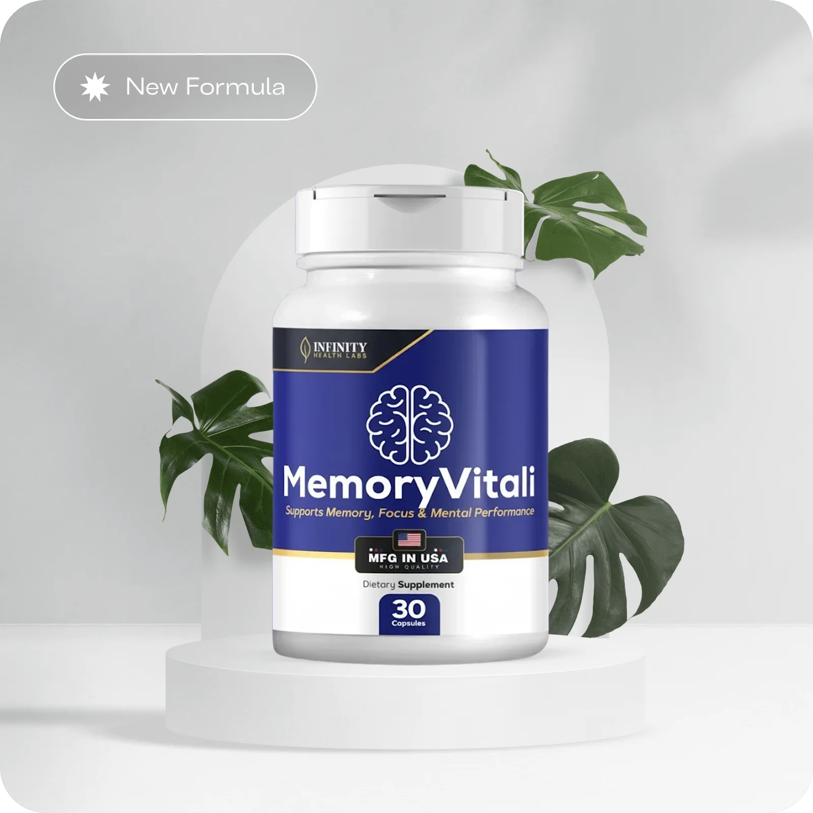 MemoryVitali Supplement Bottles - Brain Health Support