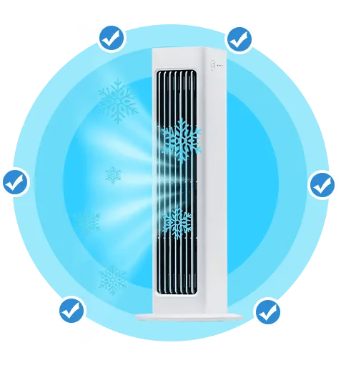 BreezaMax portable bladeless fan β 3 speed modes and rechargeable battery