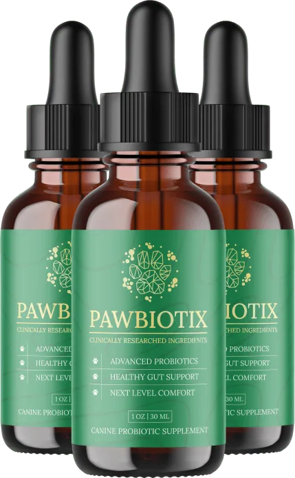 Pawbiotix Reviews 2026 3 Bottle Dog Probiotic Gut Health Supplement Natural Non-GMO