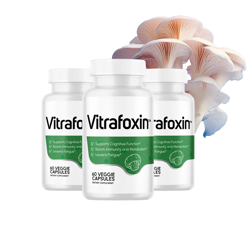 Vitrafoxin Reviews 2026 4 Medicinal Mushroom Brain Supplement Ganoderma Lions Mane NGF Cordyceps USA FDA GMP 365 Day Guarantee