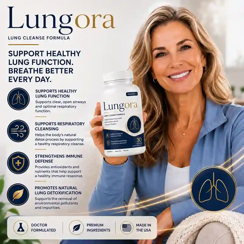 Lungora Reviews 2026 — Honest & Verified lungora reviews 2026 — official daily respiratory wellness supplement bottle