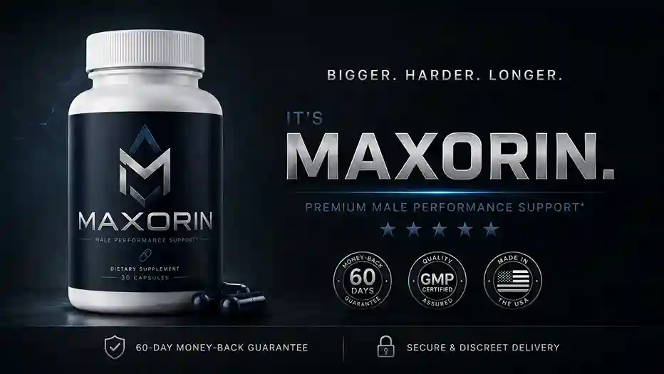 Maxorin Reviews 2026 Men's Wellness Capsule Niacin Zinc L-Carnitine L-Citrulline Pine Bark Maca Root Grape Skin Saffron Extract 570mg BuyGoods 60 Day Guarantee